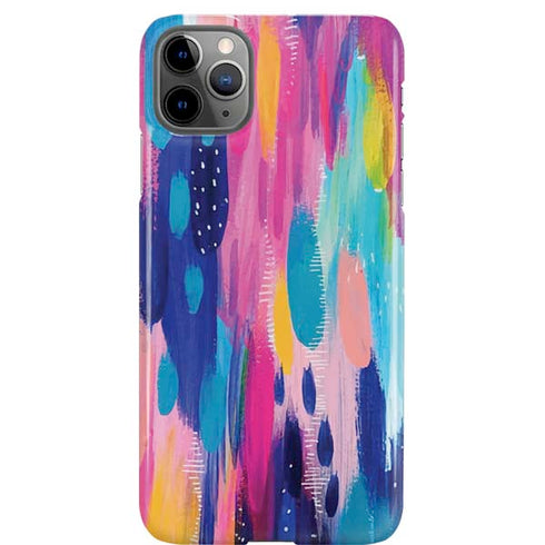 Pink Sparkle Brush Stroke by Etta Vee iPhone Cases